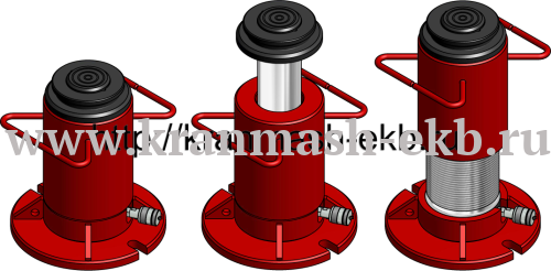 Домкраты грузовые с фиксирующей гайкой ДГ300П150Г